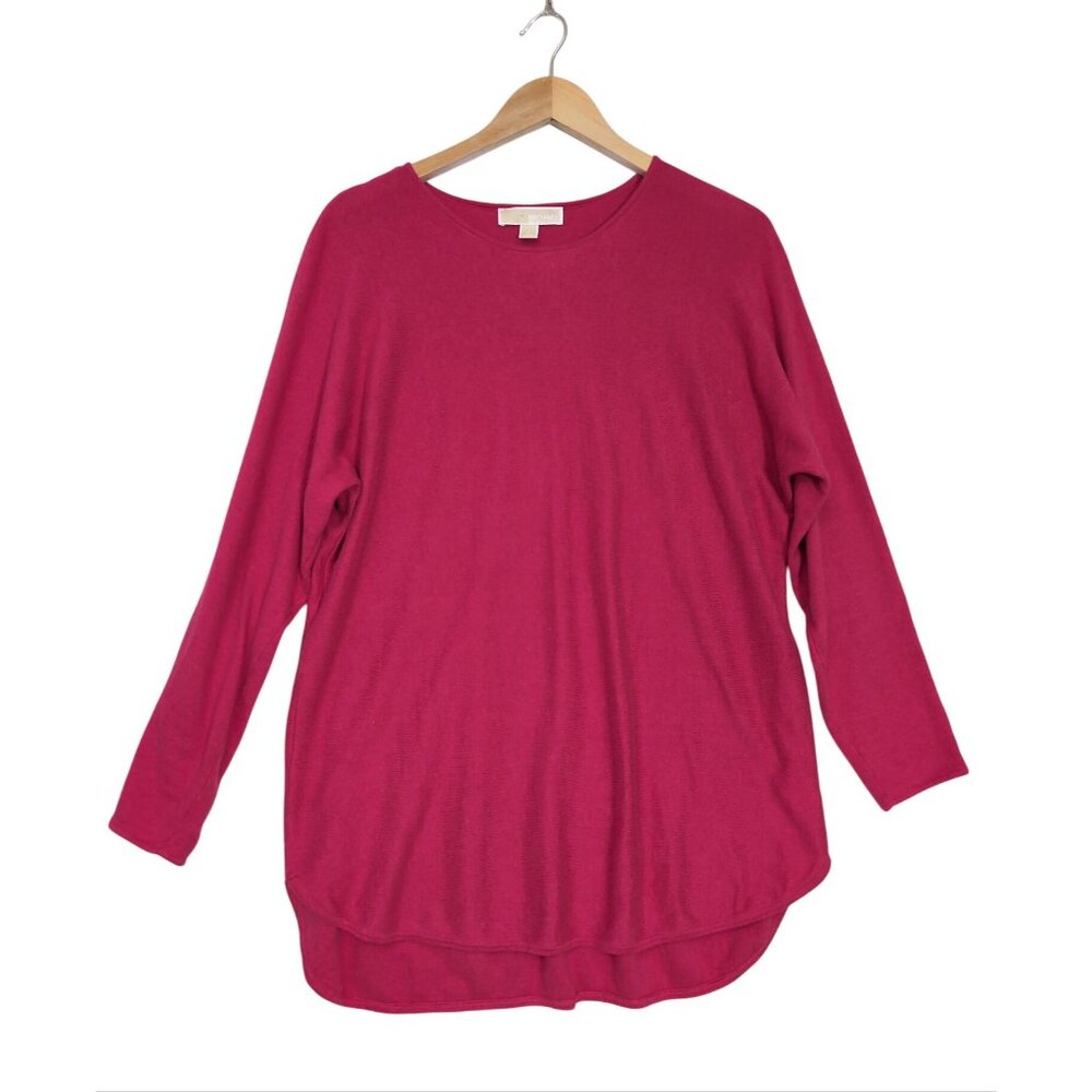 MICHAEL Michael Kors Pullover Sweater Womens L Pink Minimalist Casual Comfy